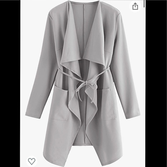 Romwe Watertfall Wrap Coat - Picture 1 of 4